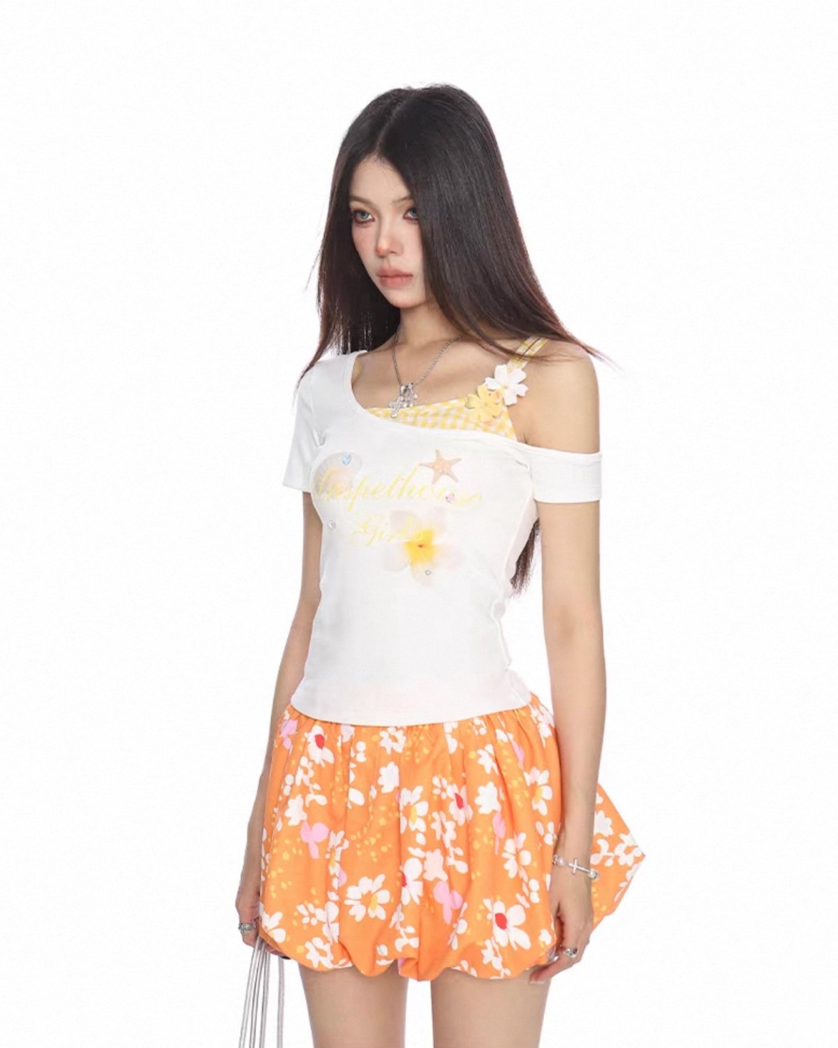 Asymmetrical Patchwork Beach Tee