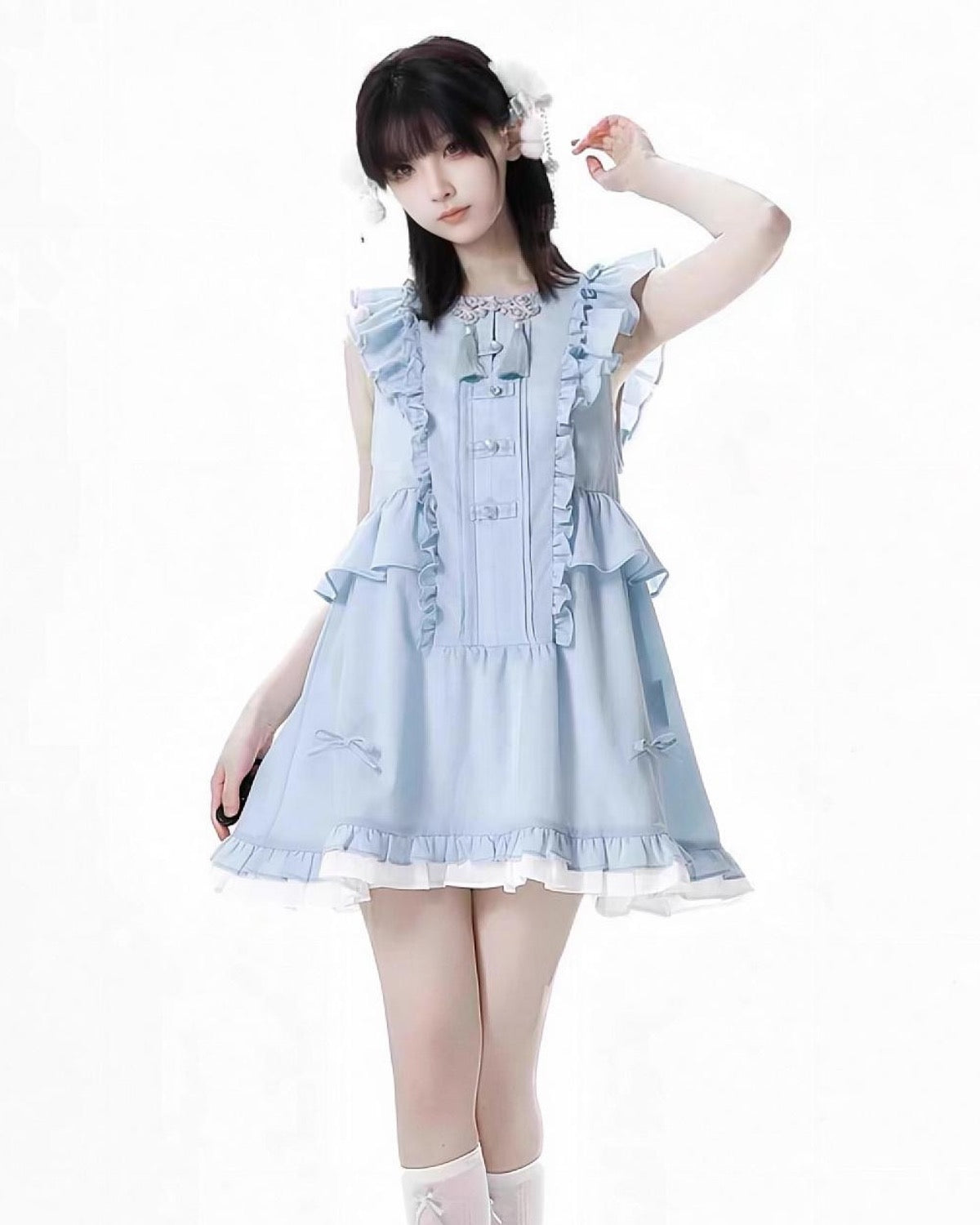 Baby Blue Lolita Set Dress Without Skirt