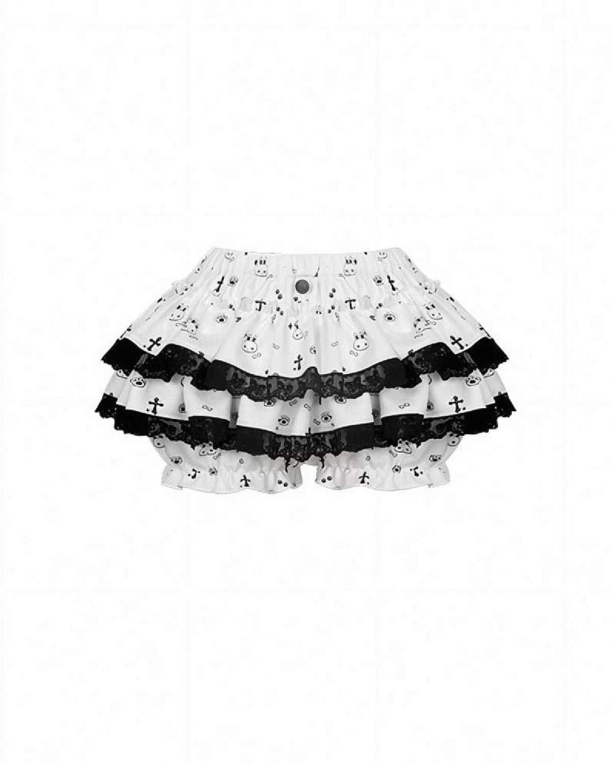 Bunny Ear Hoodie & Lace Skirt Set Skirt Itself