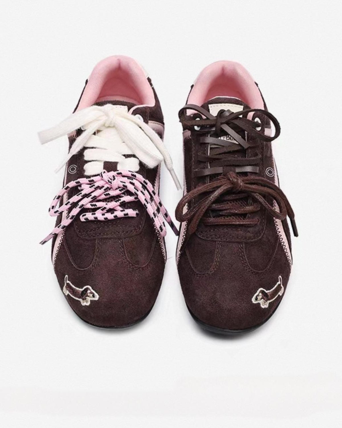 Color Block Patchwork  Sport Shoes Next To Each Other