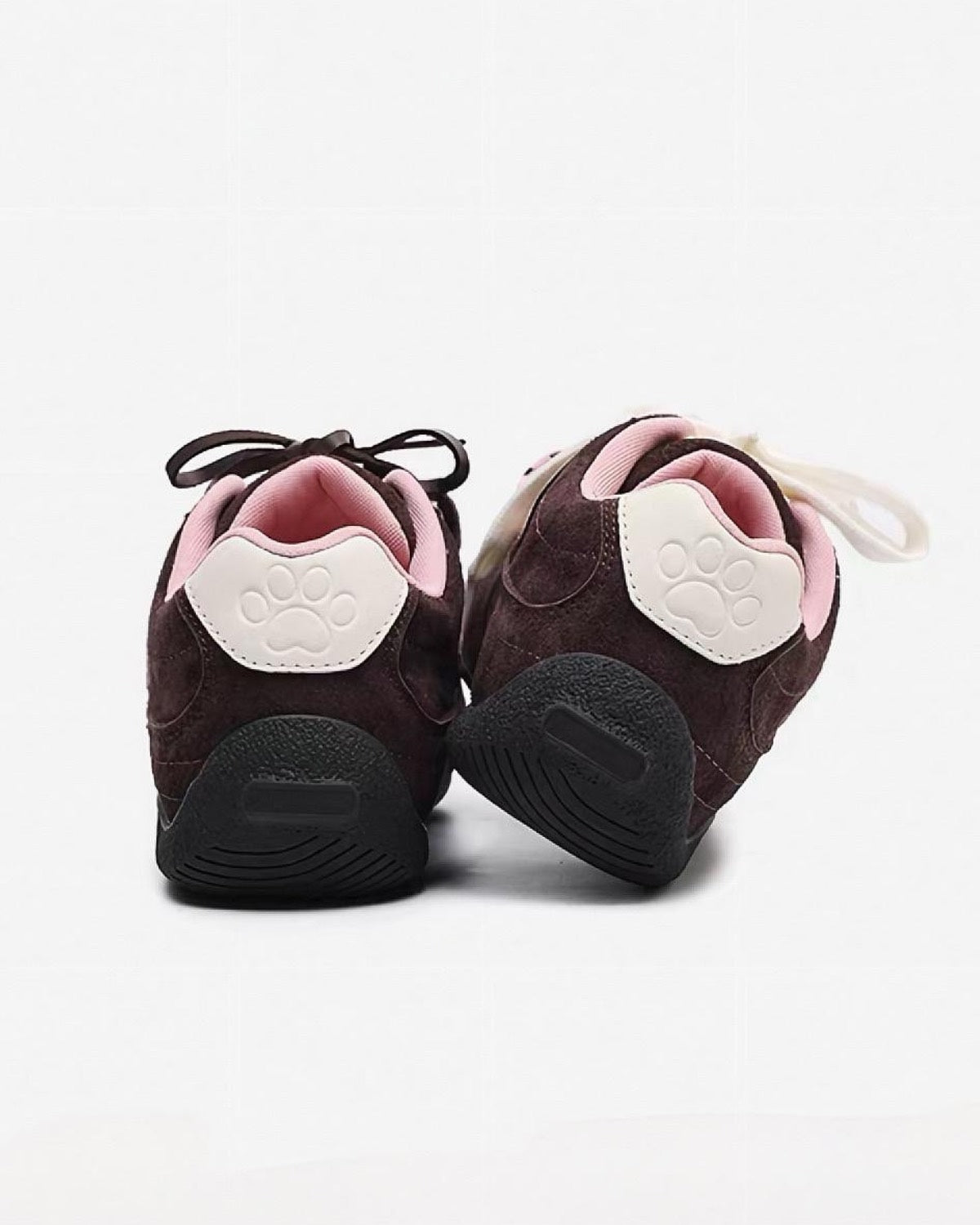 Color Block Patchwork  Sport Shoes Back View Paw Print