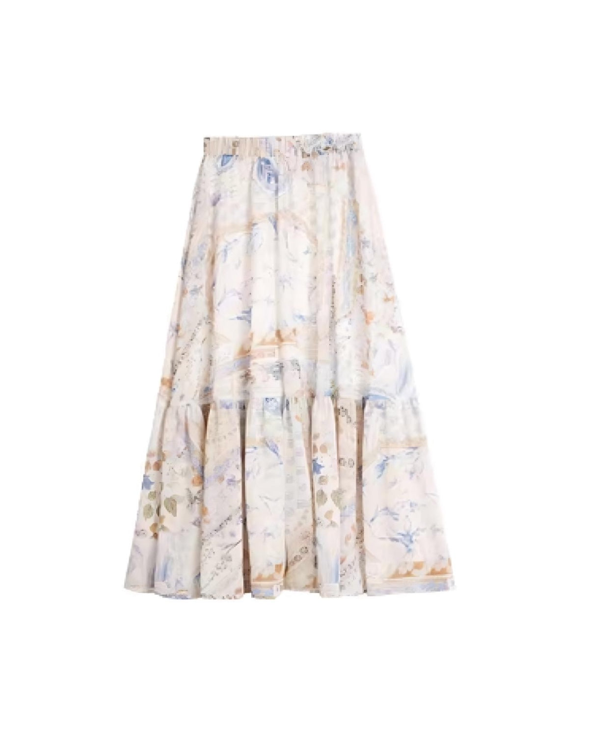 Floral patterned skirt on a white background