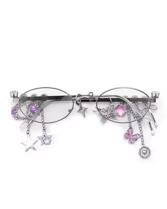 Kawaii Charms Glasses White Backdrop