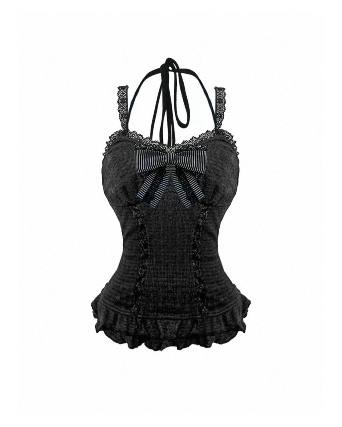 Lace Strap Shoujo Outfit Set Corset Top