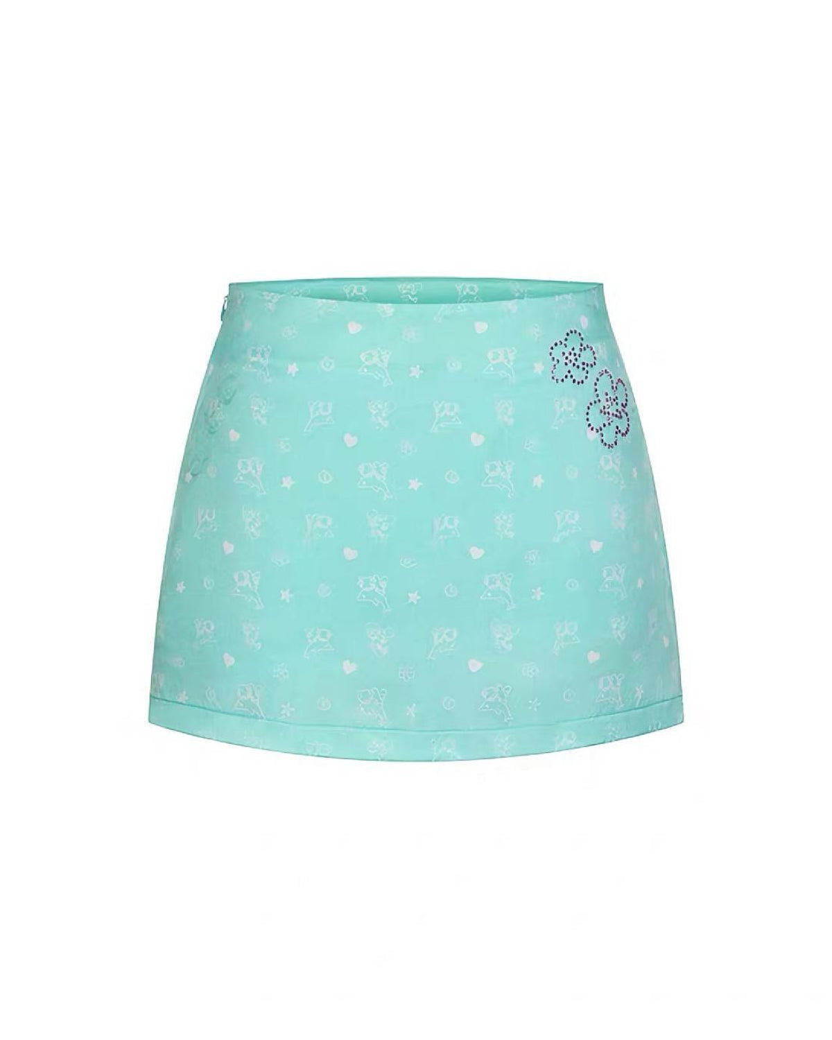 Mint Green Chinese-Style Outfit Set Skirt White Backdrop