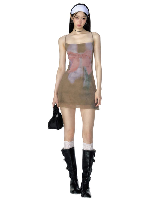 Mori Mesh Slip Dress