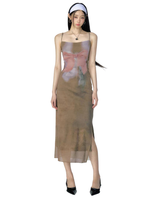 Mori Mesh Slip Dress