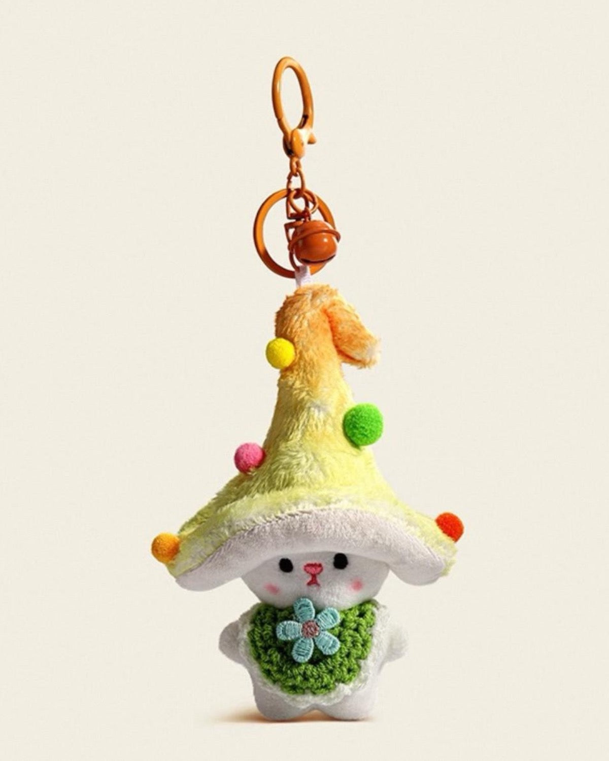 Mushroom Elf Keychain Yellow