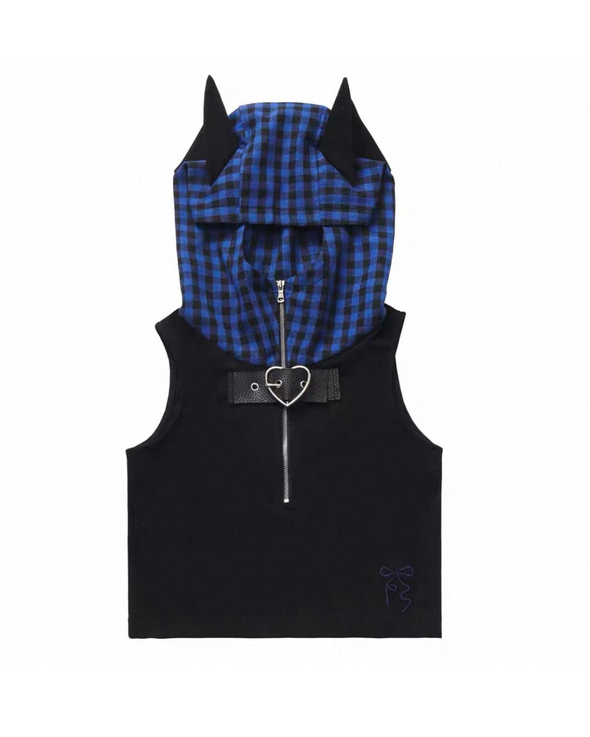 Patchwork Cat Ears Vest By Itself