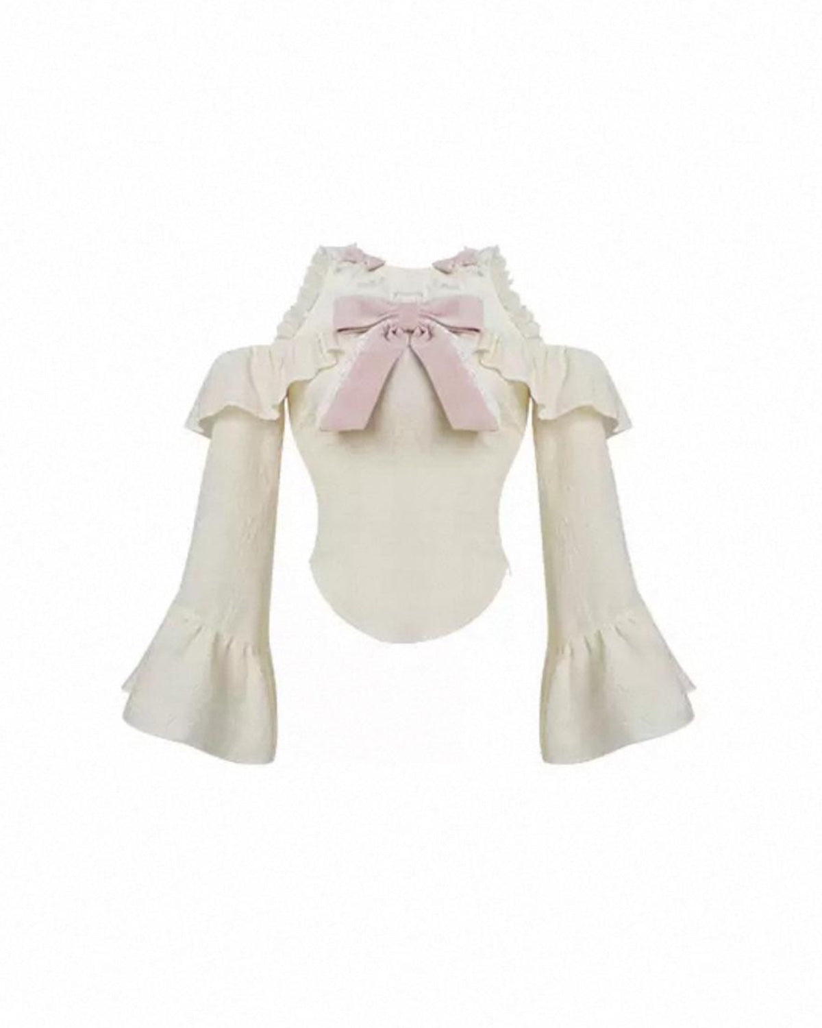 Pink Fishtail Gown Set Top