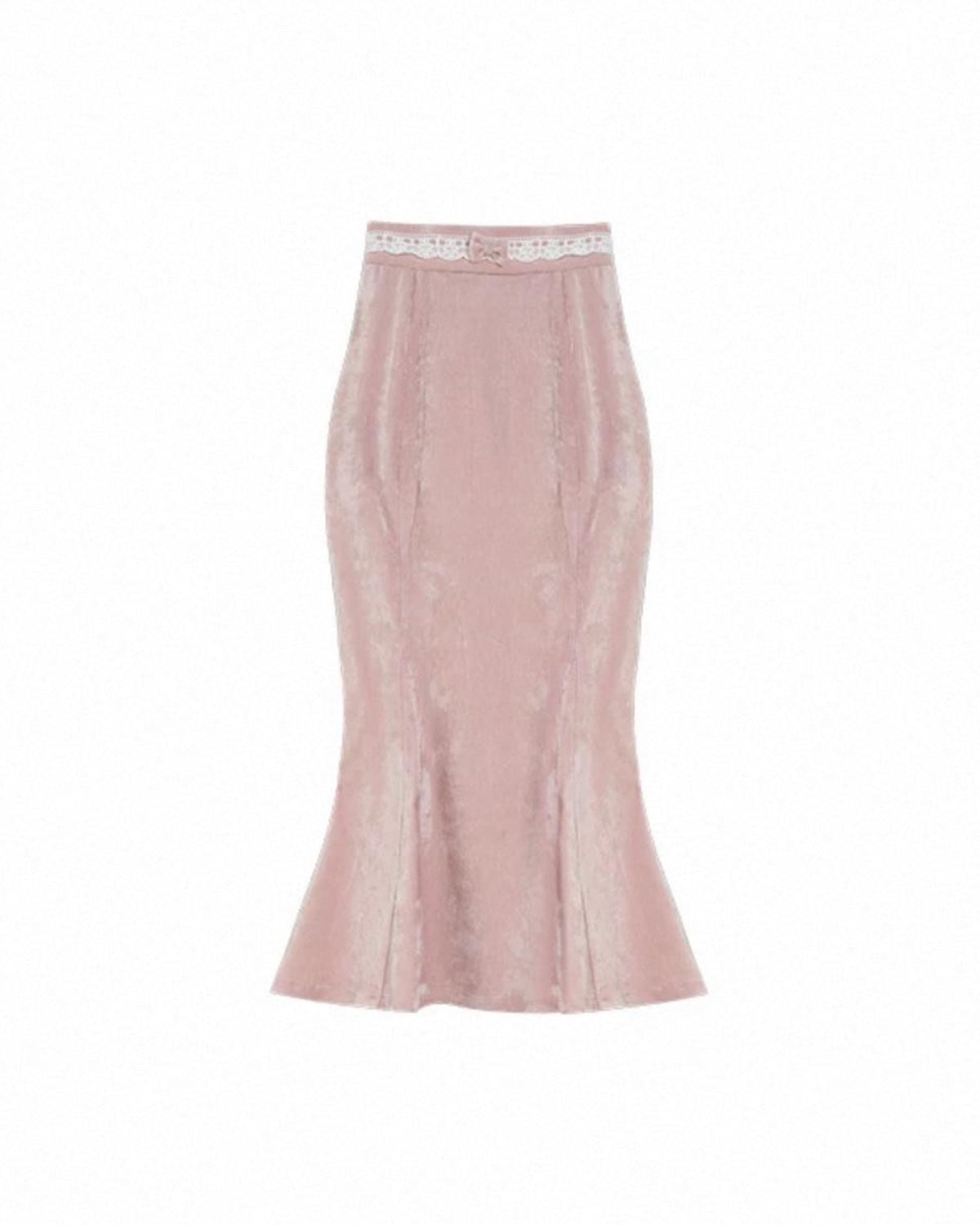 Pink Fishtail Gown Set Skirt