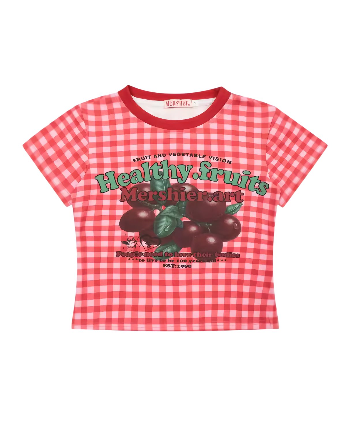 Cherry Print Baby Tee By Itself