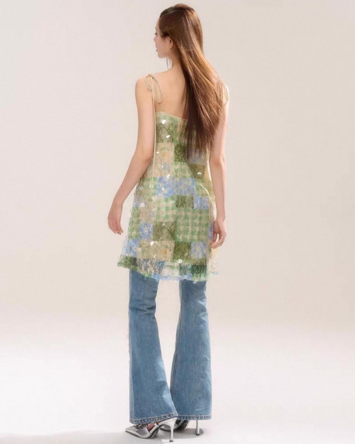 Glitter Sequin Mini Dress Back View