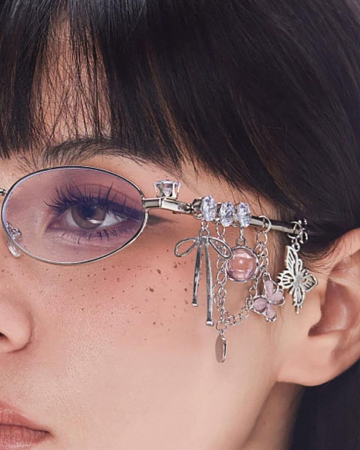 Kawaii Charms Glasses Charms Close Up