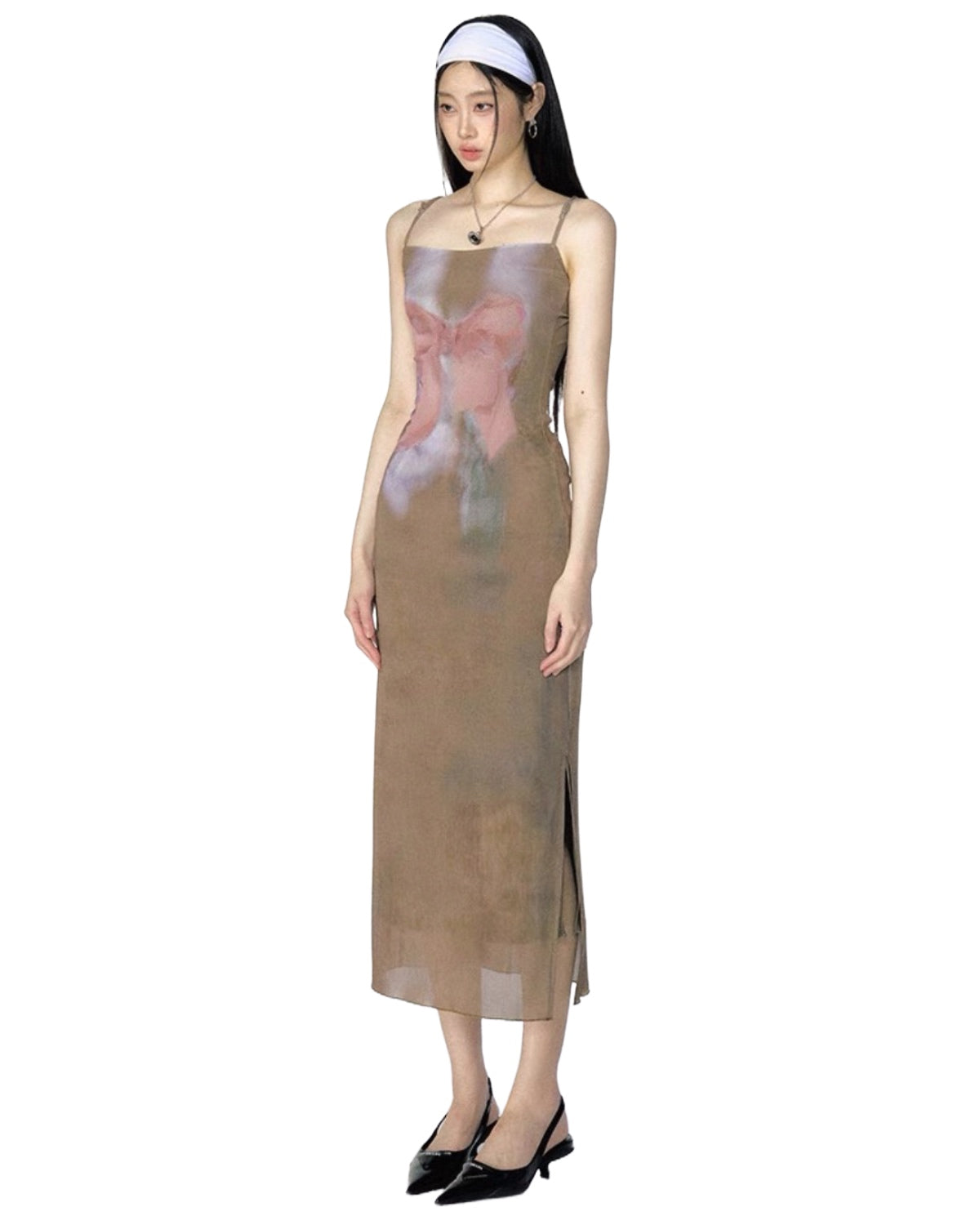 Mori Mesh Slip Dress